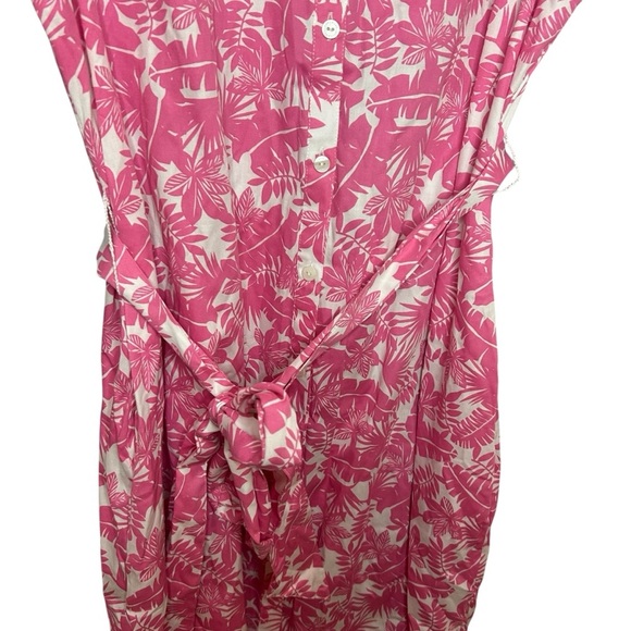 Foxcroft floral dress Pink and White wrinkle free size 16 - Picture 4 of 12
